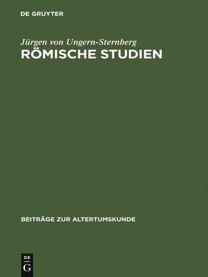 cover image of Römische Studien